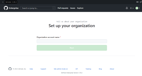 Github Enterprise Server First Setup