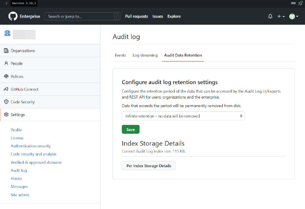 Github Enterprise Server First Setup
